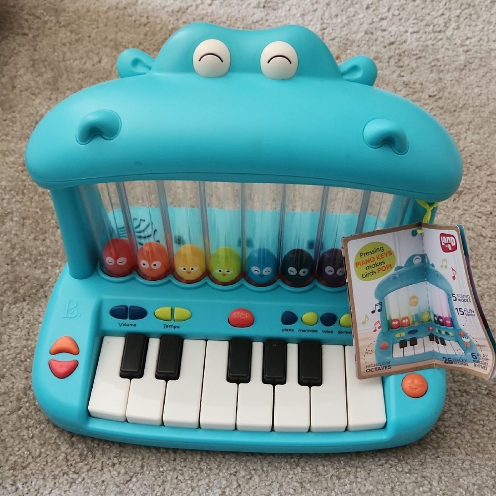 Blue Hippo Piano for Kids